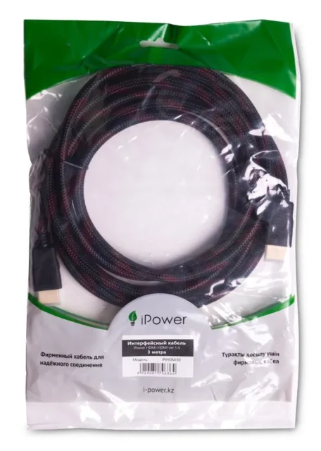 Интерфейсный кабель iPower HDMI-HDMI, ver.1.4/ 3 м/ 5 в.