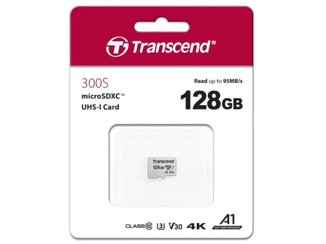 Карта памяти MicroSD Transcend TS128GUSD300S, 128GB/ Class 10 U3