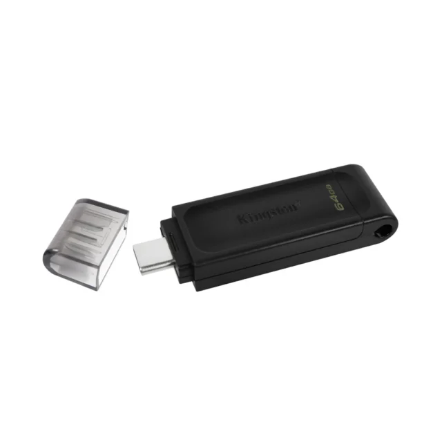 USB-накопитель Kingston DT70/64GB 64GB Type-C Чёрный — изображение 2