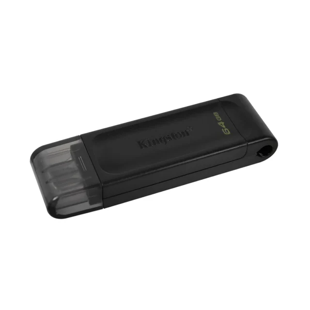 USB-накопитель Kingston DT70/64GB 64GB Type-C Чёрный — изображение 3