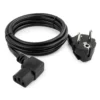 Кабель питания Cablexpert PC-186A-VDE, 1.8м, Schuko- C13, VDE, 10А, черный, угловой разъем, с заземлением — изображение 2