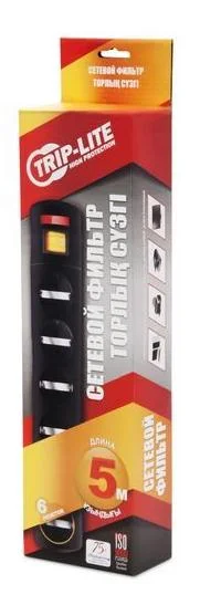 Сетевой фильтр, Tripplite GR16-1379T, 6 розеток, кабель 1.5 м., чёрный