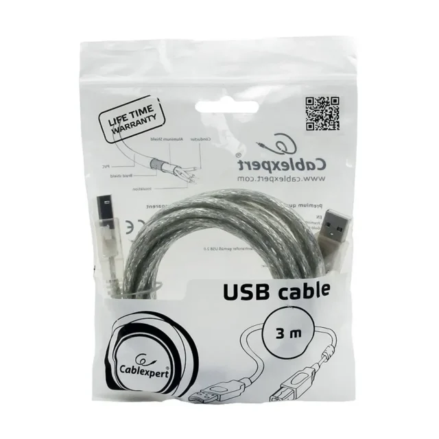 Кабель для принтераКабель USB 2.0 Pro Cablexpert (CCF-USB2-AMBM-TR-10), AM/BM, 3м