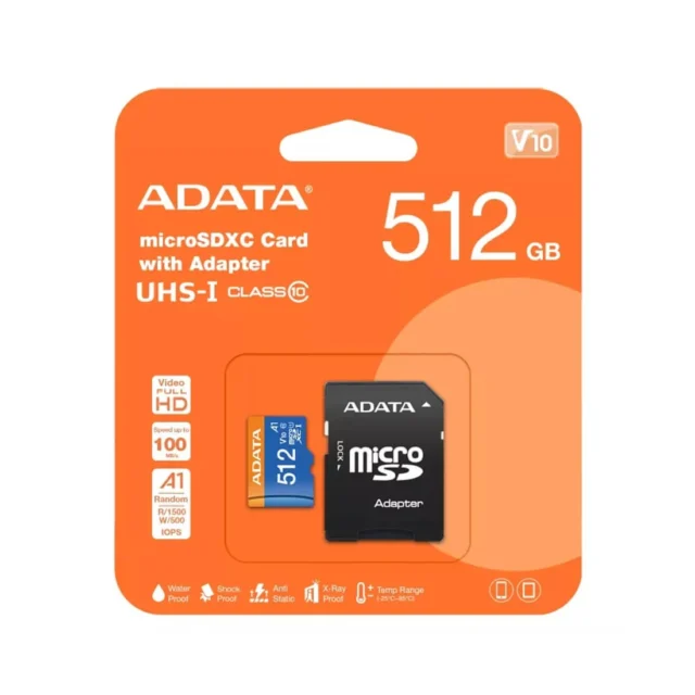Карта памяти ADATA AUSDX512GUICL10A1-RA1 512GB