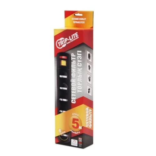 Сетевой фильтр, Tripplite GR16-1379T, 6 розеток, кабель 5 м., чёрный