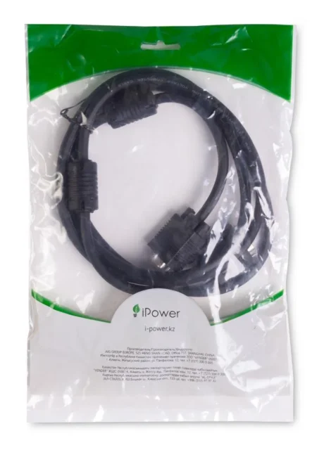 Интерфейсный кабель iPower VGA 15M/15M (iPiVGAMM18) 1.8 м. 1 в.