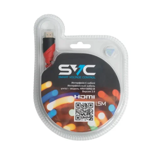 Интерфейсный кабель SVC HR0150RD-B [HDMI 2.0, Красный, Блистер, 1.5 м]