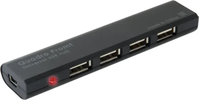 4-портовый мини-разветвитель USB 2.0 Defender Quadro Promt