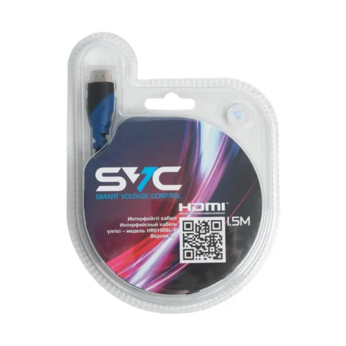 Интерфейсный кабель SVC HR0150BL-B [HDMI 2.0, Синий, Блистер, 1.5 м]