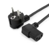 Кабель питания Cablexpert PC-186A-VDE, 1.8м, Schuko- C13, VDE, 10А, черный, угловой разъем, с заземлением